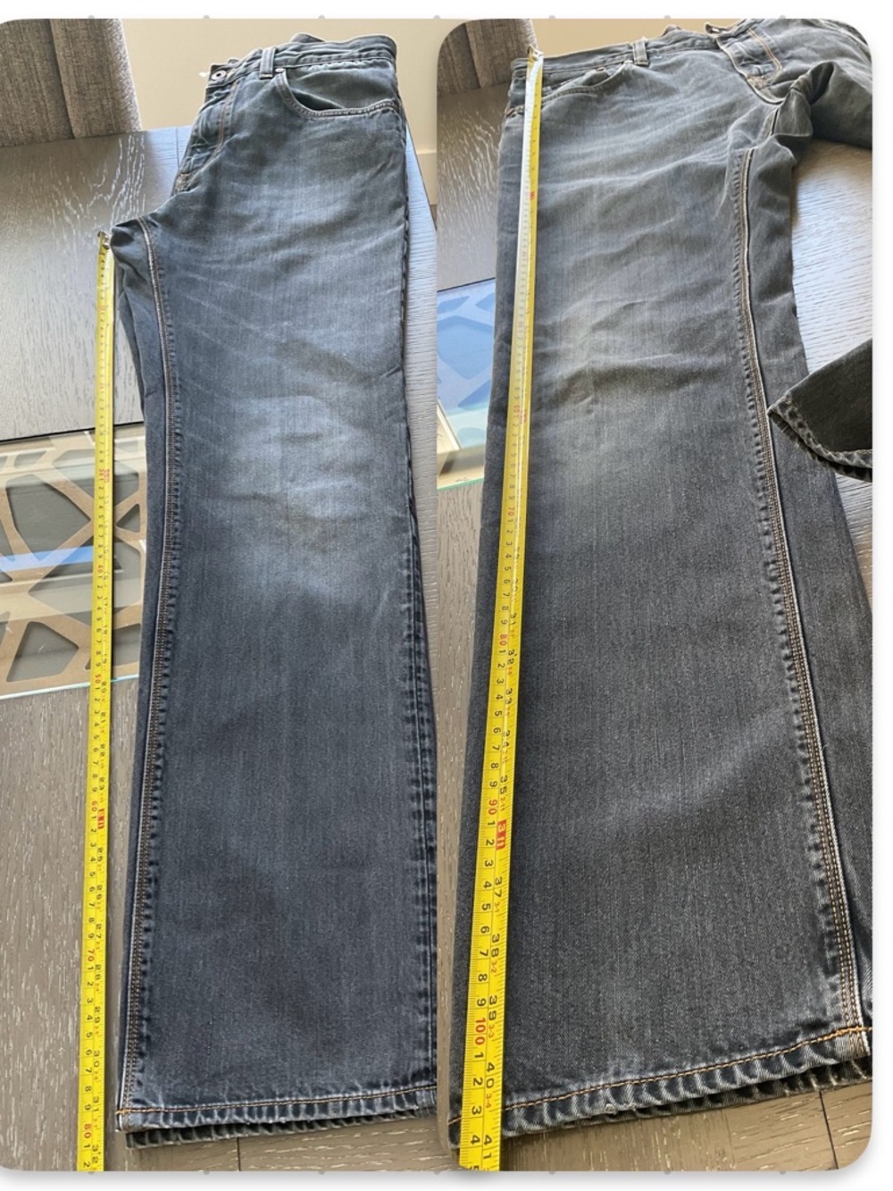 ***Boss Hugo Boss Maine Men's Black / Grey Washed Straight-Leg Jeans - Picture 6 of 9